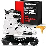 Flying Eagle F6 Falcon Pro Freeskates - Adult Inline Skates Urban, Inline Roller Skates Women, Skating Shoes, Adult Speed Skate for Skater Women - White, Women's Size: 8.5 US / 40 EU