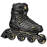 Roller Derby AERIO Q-60 Men's Inline Skates, Black/Gold, Size 10