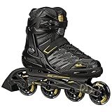 Roller Derby AERIO Q-60 Men's Inline Skates, Black/Gold, Size 10