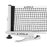JOOLA Snapper Professional Table Tennis Net and Post Set - Portable and Easy Setup 72" Regulation Size Ping Pong Spring Activated Clamp Net, Silver