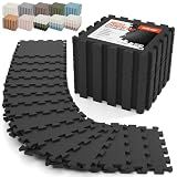 AIRHOP 18 PCS Gym Floor Mat, EVA Foam Puzzle Gym Mat, High-Density Interlocking Foam Floor Tiles for Home Gym, Play Workout Garage Kitchen Flooring 12.6"x12.6"x0.4"