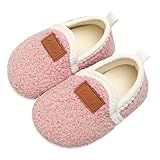 L-RUN Slipper for Toddler Girls/Boys Bedroom Shoes Pink 8.5-9 Toddler=EU26-27