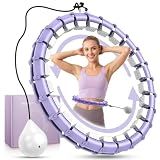 Weighted Fitness Hoop for Adults, Plus Size Adjustable Waist Ring, 47 Inch