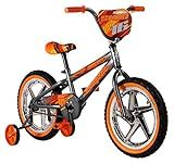 Mongoose Skid Bike, 16 Inch Bike for Kids Ages 3-7, BMX Style, Adjustable Seat Grows with Your Child, Mag Wheels, Training Wheels, Rear Coaster Brake, Training Bicycle for Kids