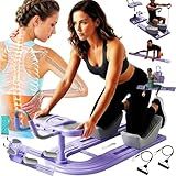 Spine Twist & Stretch Trainer (𝟓-𝟏𝟎 𝐃𝐄𝐋𝐈𝐕𝐄𝐑𝐘) Crawling Training Machine Effective Waist Spine Workout 3 Adjustable Height LED Counter 230kg Capacity,Detachable Full-Body Workout,Purple