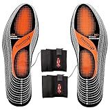 Thermrup Electric Heated Insoles Foot Warmers Rechargeable Li-Ion Battery(4 Temperature Settings) Size 4.5-14, Far Infrared, High Temperature
