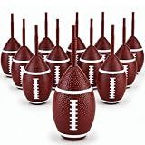 12 Pack Football Party Cups With Lids And Flexible Straws, 11 oz, Party Set