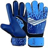 EFAH SPORTS Soccer Goalkeeper Gloves for Kids Boys Children Youth Football Goalie Gloves with Super Grip Protection Palms (Size 5 Suitable for 9 to 12 Years Old, Blue)