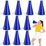 Jowgut 10 Pieces Cheer Megaphone, Plastic Megaphone with Lanyard