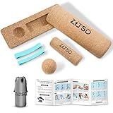 ZITSD Cork Balance Board 4-in-1 Foot & Ankle Strengthener Set – Premium Natural Cork Balance & Massage Kit with Roller & Ball for Foot Pain Relief, Mobility Training & Physical Therapy