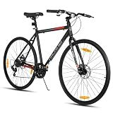 HILAND 700C Hybrid Bike, Road City Commuter Bicycle for Men Women Adult, L