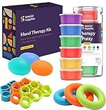Special Supplies Physical Hand Therapy Putty Kit, Finger Exercisers, Hand Strengtheners, 15 Set Grip Strength,Dexterity, Mobility,Injury Stress Relief