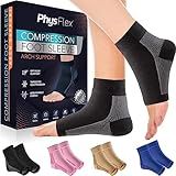 Ankle Brace for Women & Men - Compression Socks 20-30mmHg, Achilles Tendonitis, Plantar Fasciitis Relief, Sprained Ankle, Heel Spurs, Foot Swelling & Fatigue, Arch Support (1 Pair)