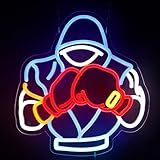 Boxing Neon Sign Suitable for room decoration, bar, game room, man den, boxing gym decoration, gift for boxing fans 14.4 * 13.2 inches