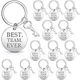 Nosiny 12 Pcs Team Appreciation Gifts Thank You Keychains Bulk for Coworker