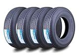 Free Country Grand Ride Set 4 Trailer Tires ST225/75R15 10 Ply Load Range E Steel Belted Radial w/Featured Scuff Guard