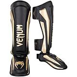 Venum Elite Standup Shin Guards-Black/Gold - M