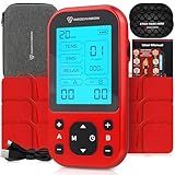 NEOCARBON TENS Unit Muscle Stimulator Pro for Back Pain Relief, Red