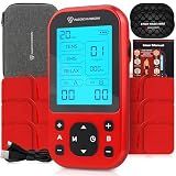 NEOCARBON TENS Unit Muscle Stimulator Pro for Back Pain Relief, Red