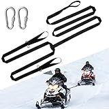 19 Ft Long Snowmobile Tow Straps Snowmobile Accessories with 2 Locking Carabiners Clips, Heavy Duty 4400lbs Break Strength Tow Strap kit for ATV, Skidoo, Ski, Sled
