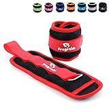 Ankle Weights for Women, Men and Kids - 0.5 LB x 2 Strength Training Wrist/Leg/Arm Weight with Adjustable Strap for Jogging, Gymnastics, Aerobics, Physical Therapy (Red)