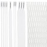 StringKing Type 4s Semi-Soft Lacrosse Mesh Kit with Mesh and Strings (White)