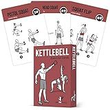 NewMe Fitness Kettlebell Workout Cards, Instructional Fitness Deck for Women & Men, Beginner Fitness Guide to Training Exercises at Home or Gym