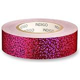 DRUNA Decorative Adhesive Tape Roll for Rhythmic Gymnastics Hoops and Clubs | Crystal Finish | 20mm x 14m (Pink)