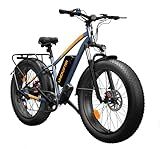 Electric Bike for Adults - Peak 1000W E Bikes -Fat Tire Electric Bicycle Up to 30MPH 60+ Miles with 48V 18.2AH Removable Battery - 26" Electric Mountain Bike Features 7-Speed, Hydraulic Disc Brake