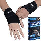 CERBONNY Carpal Tunnel Wrist Brace,2Pack Wrist Support Brace Adjustable Wrist Strap Reversible Wrist Brace for Sports Protecting/Carpal Tunnel/Arthritis-Right&Left