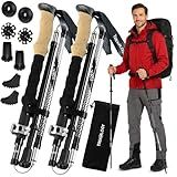 TREKOLOGY Trek-Z Collapsible Hiking & Trekking Poles - Balance Support for Seniors, Women, and Men, 2pc Per Set