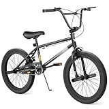 67i Boys BMX Bike 8-12 Years 18"/20" | 4 Steel Pegs, U-Brakes, Adjustable Seat & Hi-Ten Steel Frame | Lightweight 2.35" Tires for Park & Street Riding (20'' (with Pegs), Black)