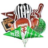 Gatherfun Football Shaped Foil Balloons, 8 Count, Touchdown Balloons for Football Game Tailgate Party Decorations