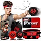 Soul Shift - Boxing Reflex Ball – Dual Competition Set | 2 Adjustable Headbands + 2 Training Balls + App Included | Speed, Agility & Hand-Eye Coordination for Adults & Kids | MMA Training Equipment