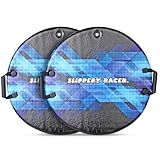 Slippery Racer Downhill Zeus Adults and Kids Foam Saucer Disc 1 Rider Snow Sled Toboggan with Handles, Midnight Hologram (2 Pack)