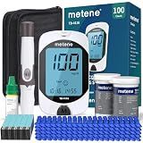 Metene TD-4116 Blood Glucose Monitor Kit, 100 Glucometer Strips, No Coding