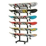 BiJun Skateboard Racks Floor Stand, 6-Layer Skateboard Wall Mount,Snowboard Storage Rack, Skateboard Organizer Floor Stand for Deck, Longboard, Snowboard, Standard Skateboards, Mini Cruiser Skateboard