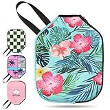 Amoswiz Pickleball Paddle Cover, Neoprene Racket Sleeve with Zipper, 11.8" * 9.05" Soft & Durable Pickleball Paddle Protection Cover, for Standard & Elongated Paddle