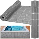 3 x 10FT Drainage Pool Flooring Mats Non Slip Swimming Pool Mat PVC Splash Matting Mesh Hollow Doormat Roll for Outdoor Indoor Garage Restaurant Sauna SPA Heavy Duty Commercial Anti Slip Floor Mats