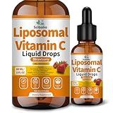 Liposomal Vitamin C 1000mg Drops High Potency 6-in-1 Fat Soluble VIT C w. Zinc Elderberry Glutathione Niacin for Immune Support Antioxidant Collagen Production丨High Absorption Liquid Vitamin C Formula