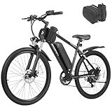Hoverfly OUREA 26" Electric Bike for Adults, 750W Peak Motor Mountain Ebike, Max 20MPH, Up to 40 Miles, UL2849 Certified, 7-Speed, Removable Battery, Shock Absorber, Electric Bicycle for Commuting