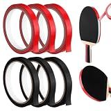 Soulchen 6 Pcs Table Tennis Paddle Side Tape to Protect the Edges of Your Rubber and Guard Tape Blade Paddle Edge Includes Black and Red Width 12 mm One Rolls Come in 10 M (20 Rackets)