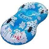 DIMAR GARDEN 2 Person Snow Tube Inflatable Snow Sled with Handles and Heavy Duty PVC, Blue