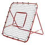 Amazing Tour Adjustable Soccer Rebound Net | Soccer Trainer with Steel Frame | Portable Folding Rebounder for Passing & Shooting Practice | Outdoor Sports Equipment for Youth & Adult, Red