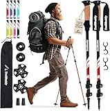 TrailBuddy Trekking Poles – Lightweight 7075 Aluminum Hiking Poles for Women, Men & Seniors – Collapsible Walking Sticks for Travel, Trails & Balance