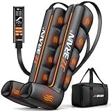 JZBRAIN Air Compression Boots Leg Massager: Sequential Full-Leg Recovery with Heat, 6 Modes & 11 Intensities for Post‑Workout Relieve & Daily Relaxation for Athletes, Fitness Users (Medium)