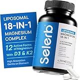 18 in 1 Magnesium Complex for Women and Men | Liposomal Magnesium Supplement with Glycinate, Citrate, Malate, Taurate, D3 & K2 | High Absorption for Muscle, Sleep, Bone, Nerve Support | 90 Capsules