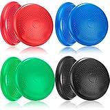 Jerify 4 Pcs Wiggle Seat Flexible Inflated Wobble Cushion Stability Balance Pad Balance Disc Sensory Seat for Men Women Fitness Physical Exercise Improving Posture Home Office(Colorful)