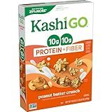 Kashi GO Protein Cereal, High Protein, 10g Fiber, Peanut Butter Crunch, 16.9oz Box (1 Box)