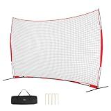 VEVOR Barricade Backstop Net,16x10 Ft Multi-Sport Barrier Netting